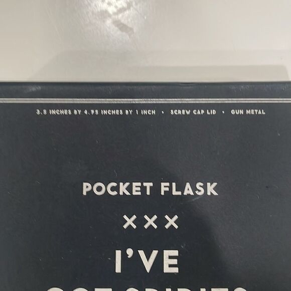 EASY TIGER Flask Silver "I've Got Spirits Yes I Do" 6 oz NWOT gift idea - Picture 3 of 12